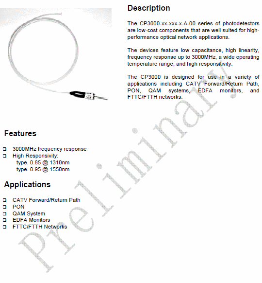 3GHz coaxial PD